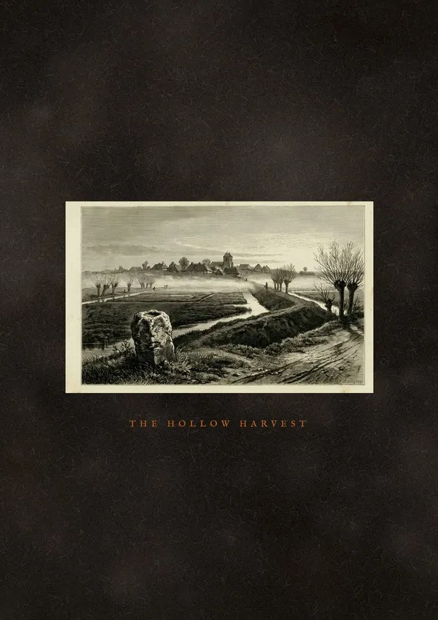 The Hollow Harvest: cover of the rules book, the Recognition track and the customs of the village
