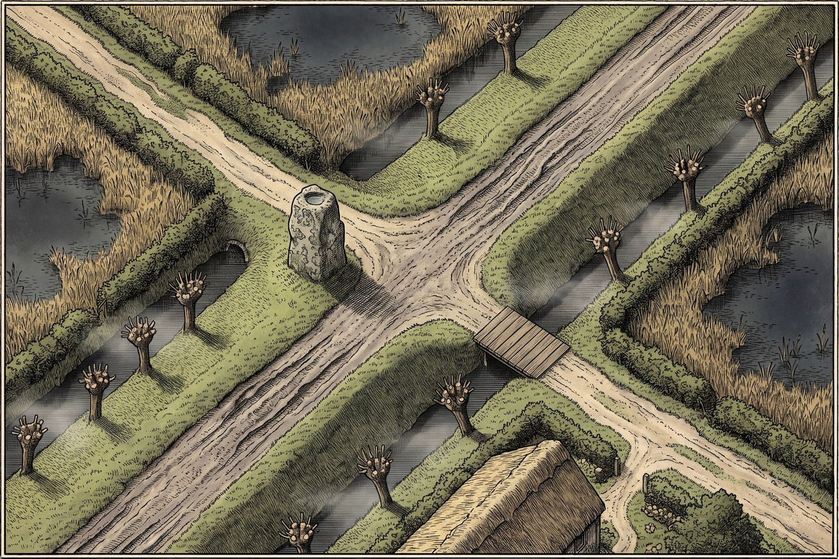 The Toll Stone battlemap, one of the seventeen maps, for print and for the virtual tabletop