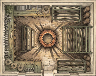 Battlemap of The Chandlery, seen from above